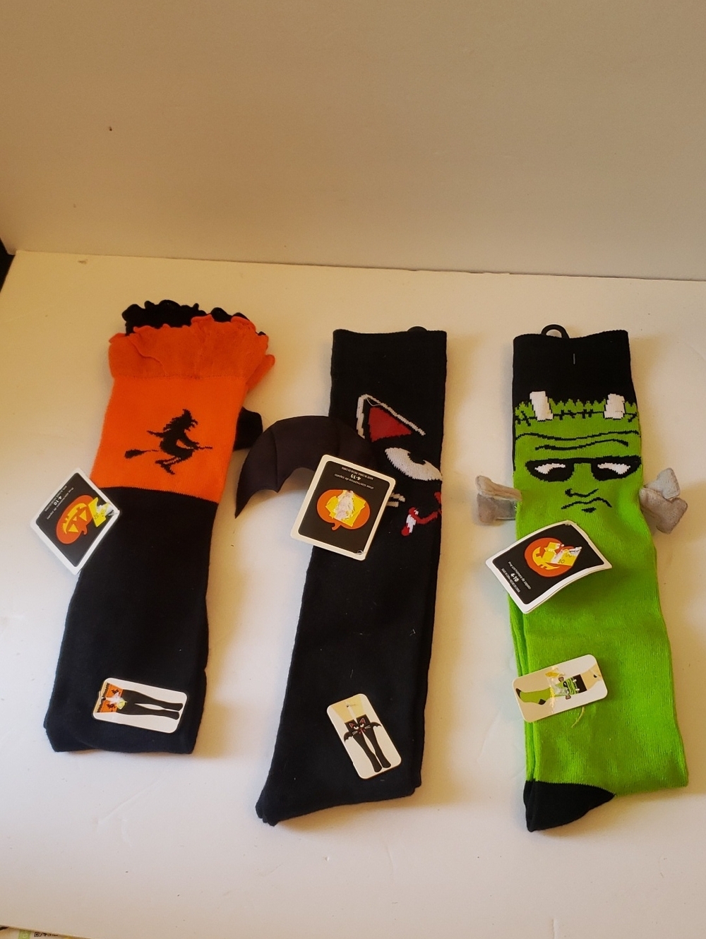 Halloween Thigh High / Knee High Goth Socks x3 NWT
